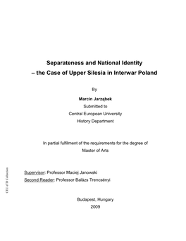 Separateness and National Identity