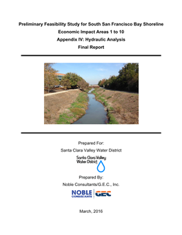 Preliminary Feasibility Study for South San Francisco Bay Shoreline Economic Impact Areas 1 to 10 Appendix IV: Hydraulic Analysis Final Report