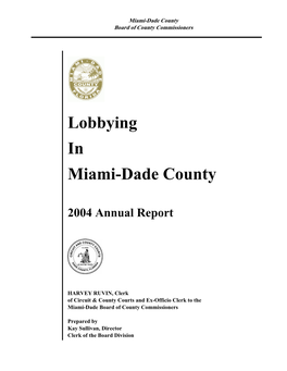 Lobbying in Miami-Dade County