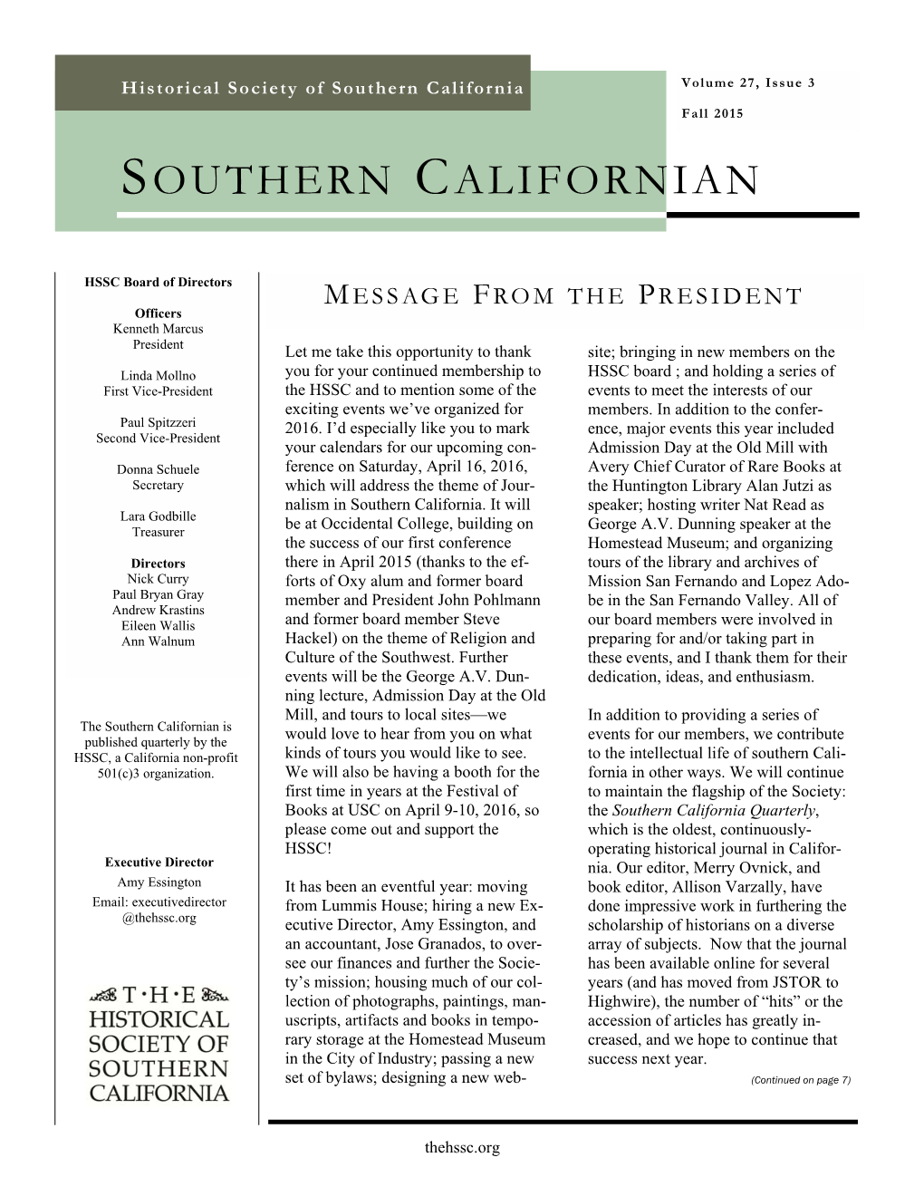 Southern Californian 27 (3) Fall 2015