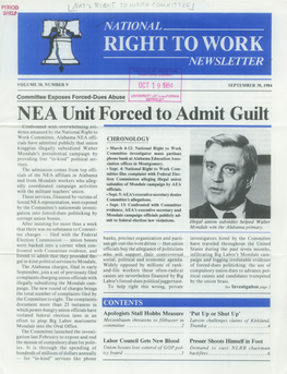 NEA Unit Forced to Admit Guiilt