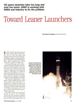 Toward Leaner Launchers