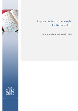 Representation of the People Institutional Act