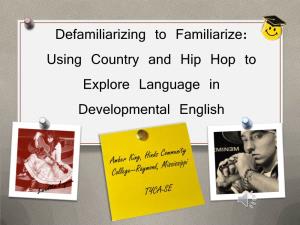 Defamiliarizing to Familiarize: Using Country and Hip-Hop To