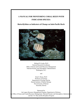 A Manual for Monitoring Coral Reefs with Indicator Species