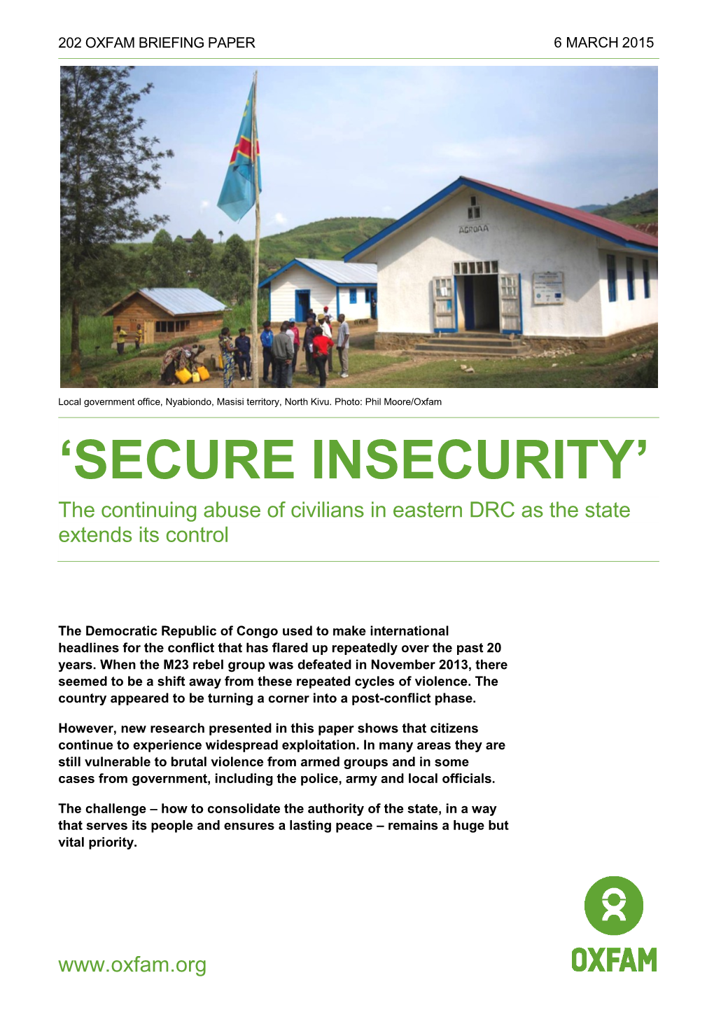 Secure Insecurity: the Continuing Abuse of Civilians in Eastern DRC