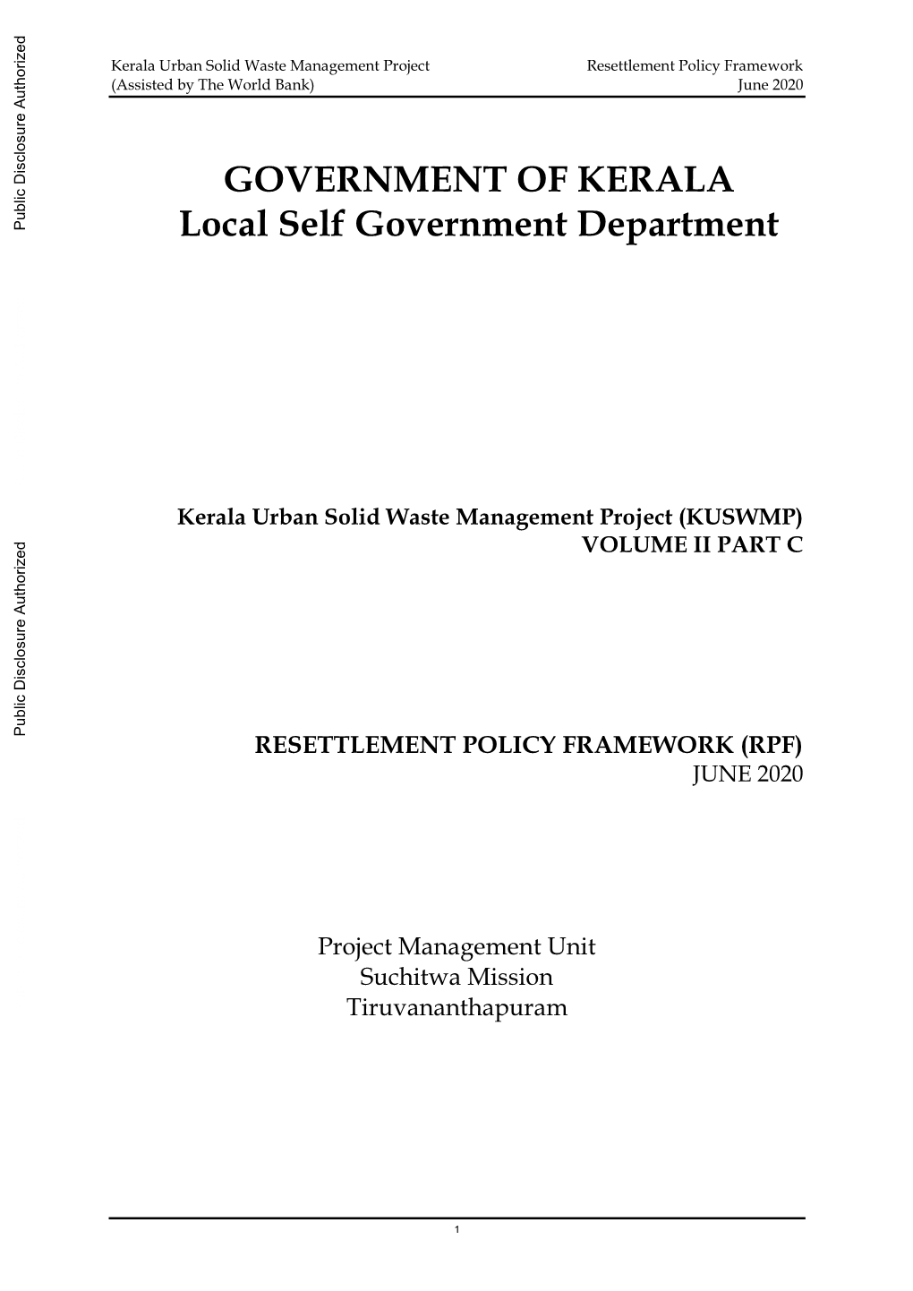 GOVERNMENT of KERALA Local Self