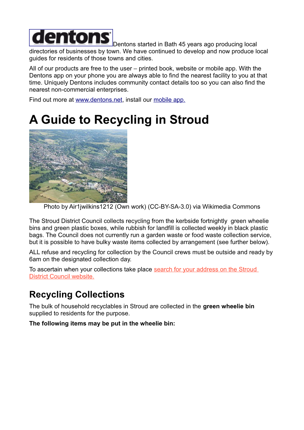 A Guide to Recycling in Stroud