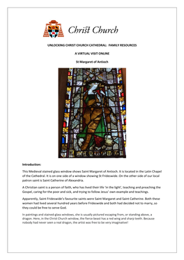 Unlocking Christ Church Cathedral: Family Resources