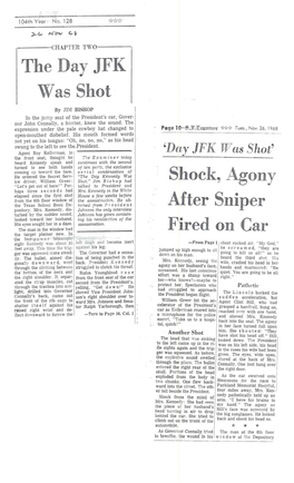 The Day JFK Was Shot Shock, Agony After Sniper Fired On