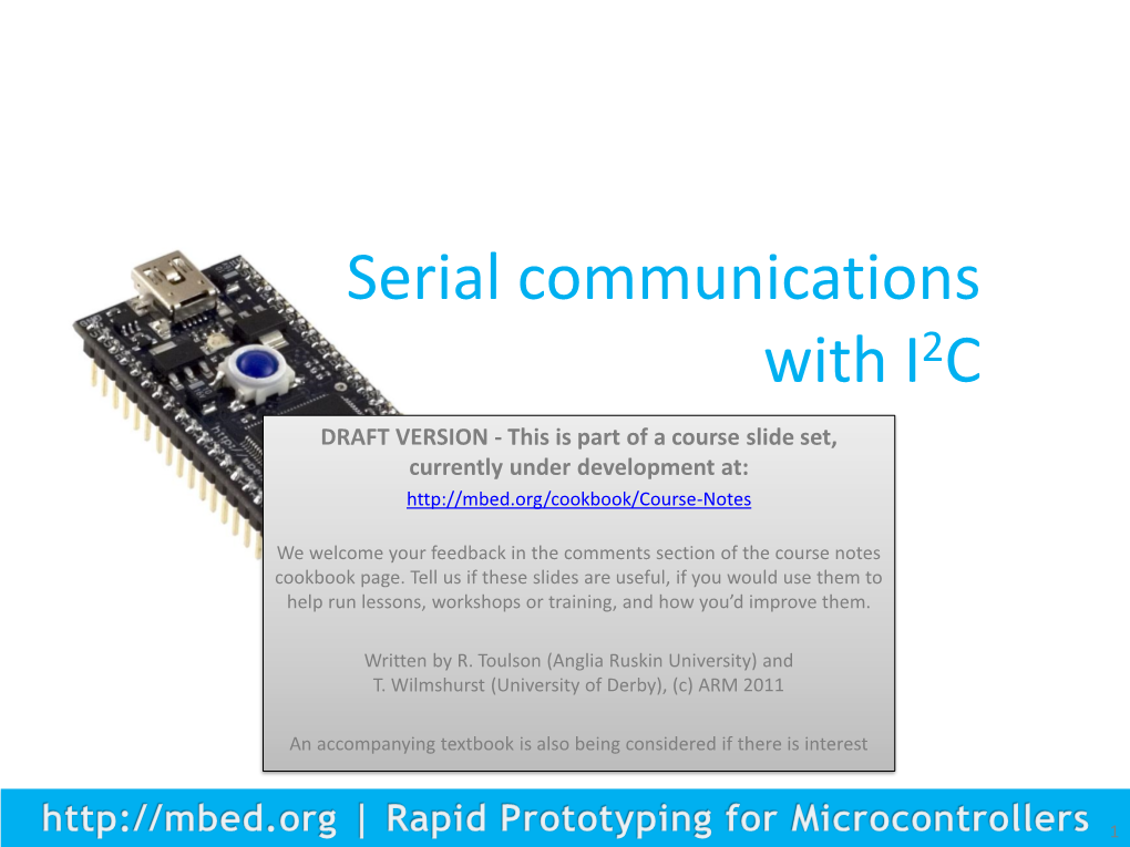 Serial Communications with I2C