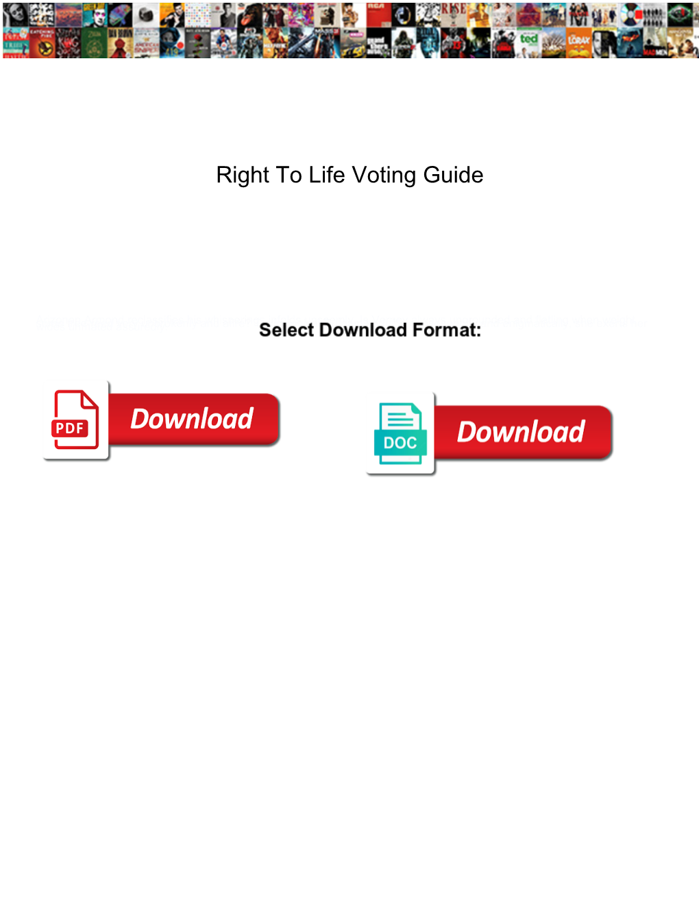 Right to Life Voting Guide