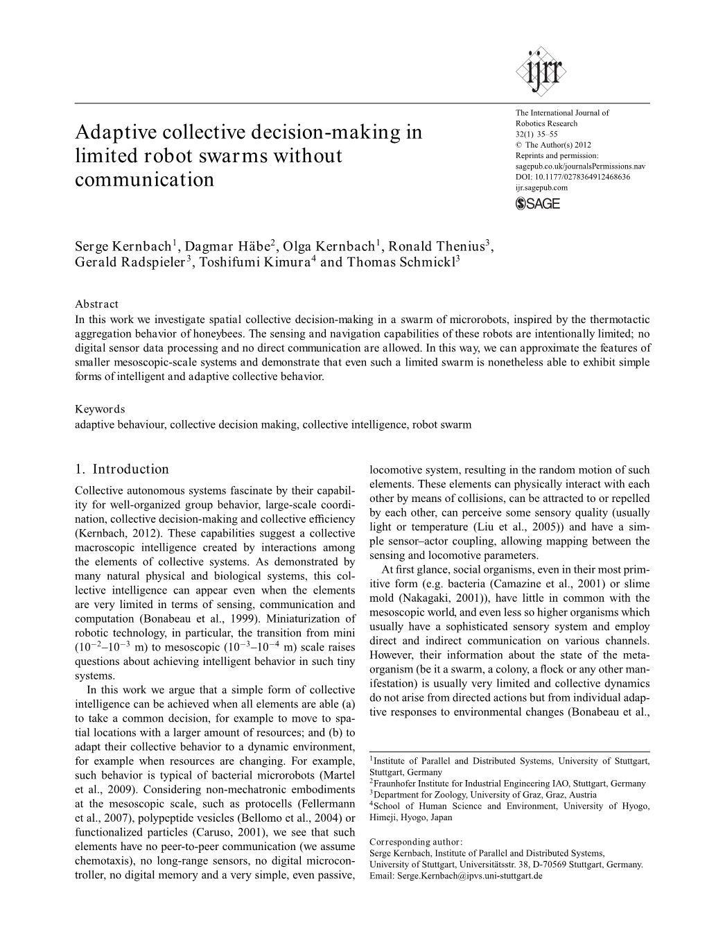 Adaptive Collective Decision-Making in Limited Robot Swarms Without