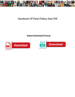 Handbook of Party Politics Katz Pdf