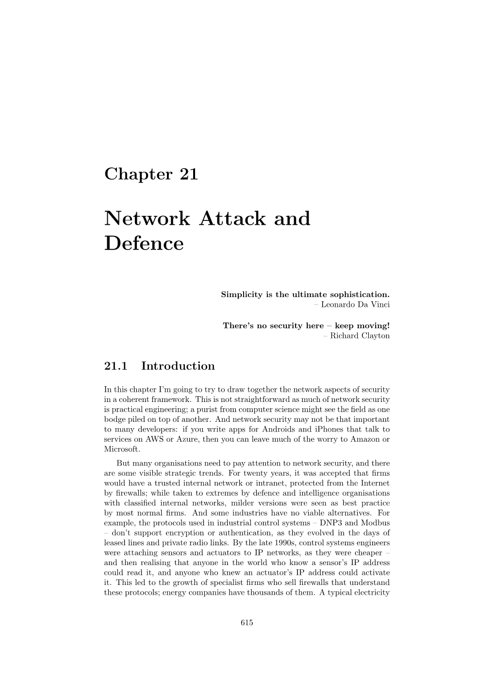 Network Attack and Defence