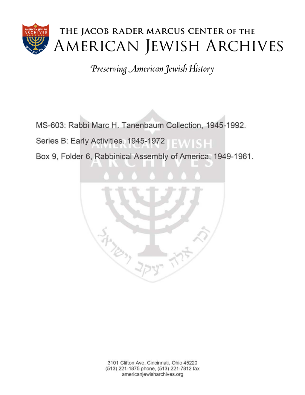 MS-603: Rabbi Marc H