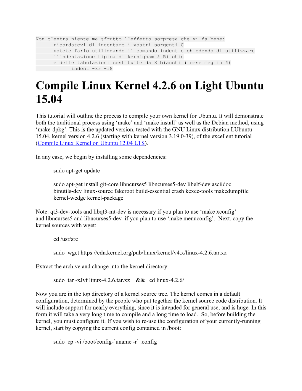 Compile Linux Kernel on Ubuntu 12.04 LTS (Detailed)