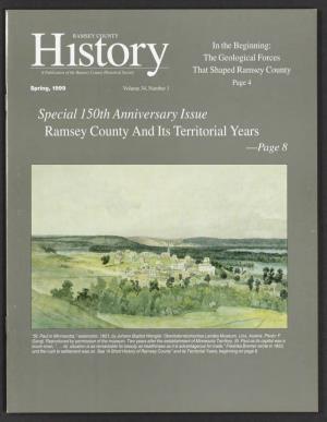 Special 150Th Anniversary Issue Ramsey County and Its Territorial Years —Page 8