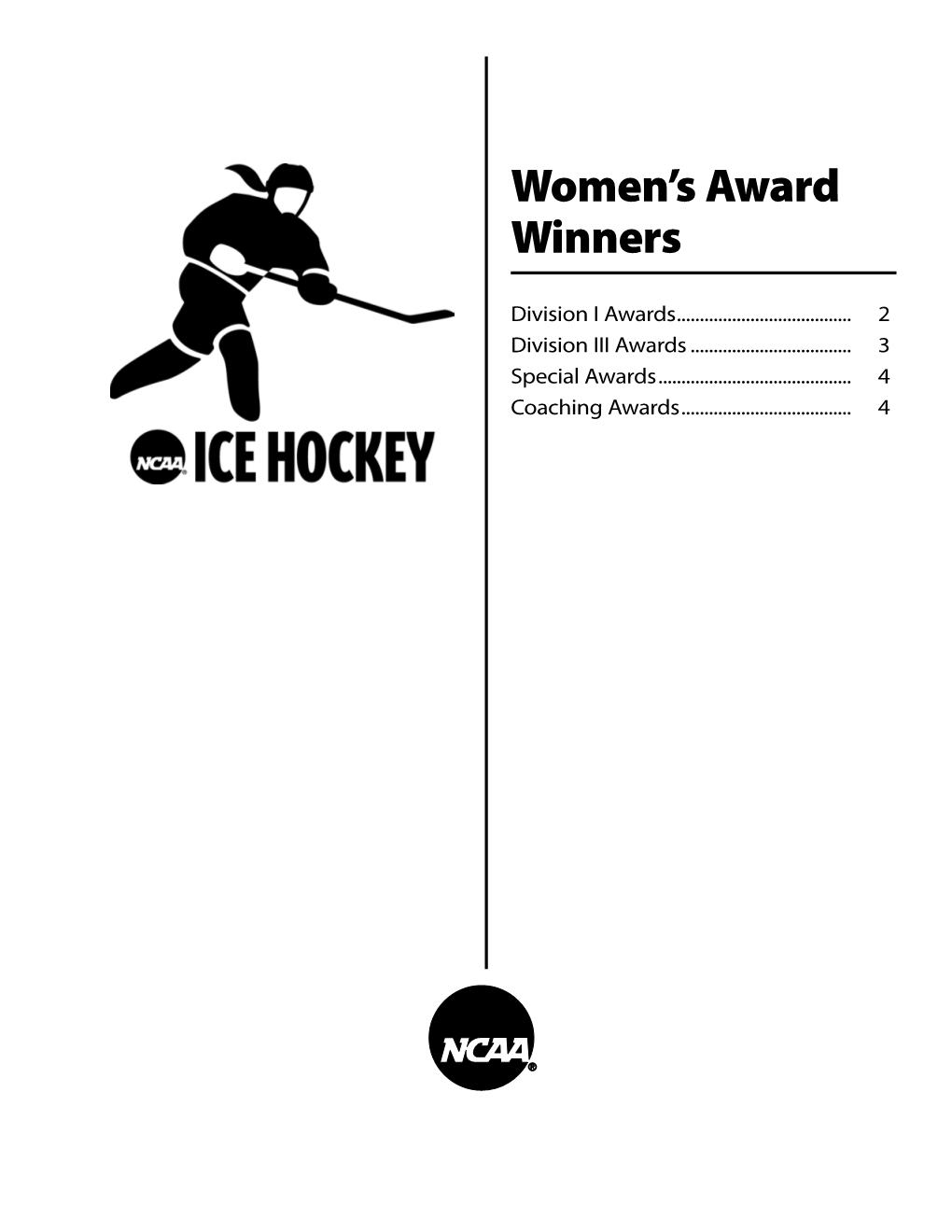 2008-09 NCAA Women's Ice Hockey Records (Award Winners)