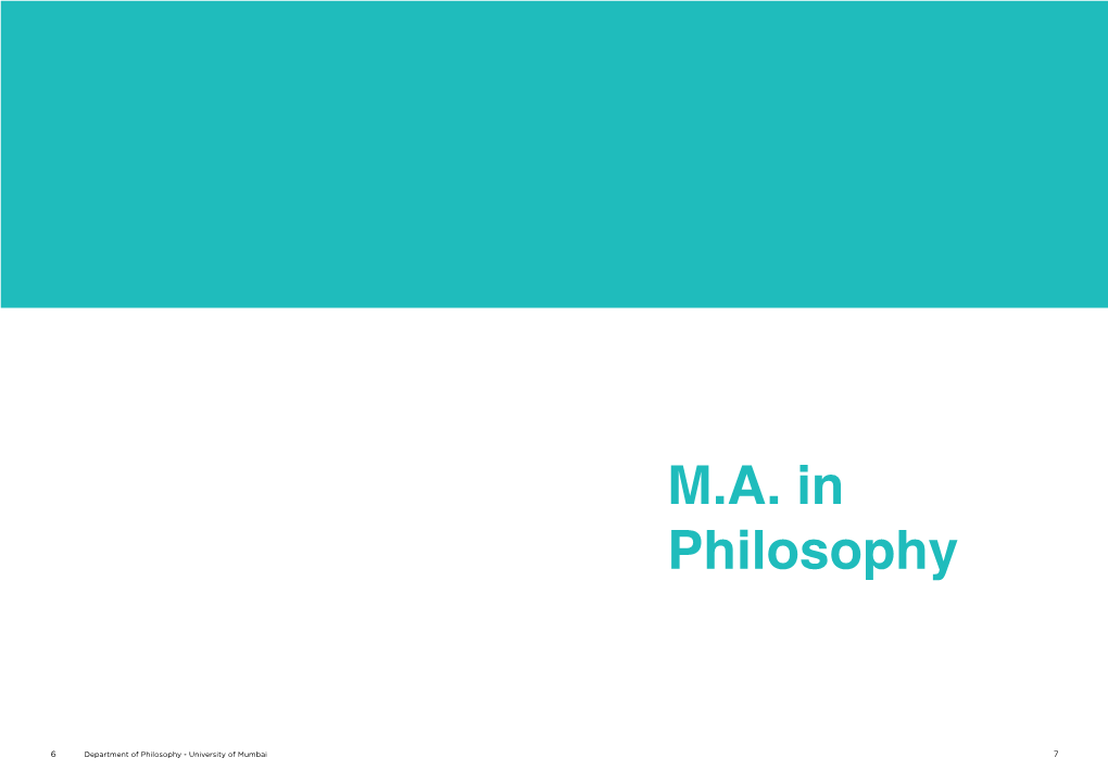 M.A. in Philosophy