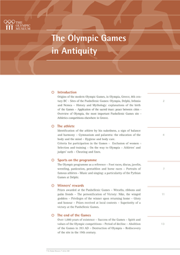 The Olympic Games in Antiquity