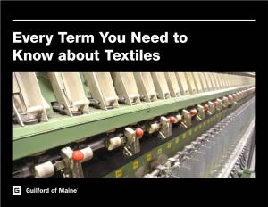 Every Term You Need to Know About Textiles Glossary