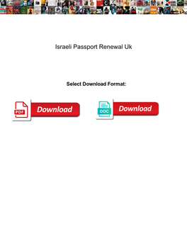 Israeli Passport Renewal Uk