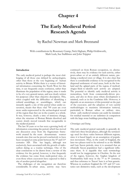 4. the Early Medieval Period Research Agenda (Pdf)