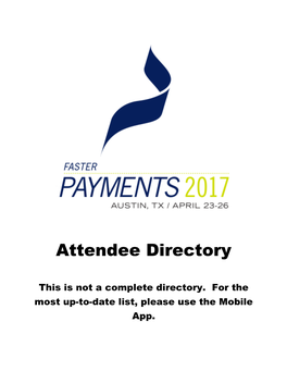 Attendee Directory