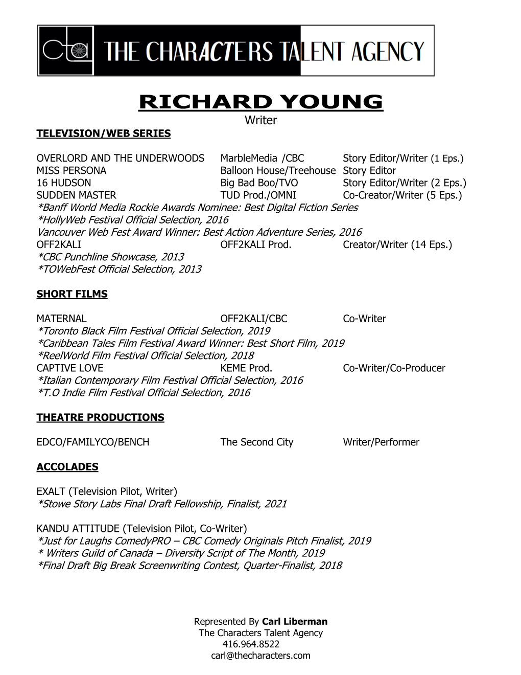 Richard Young Writer Actor