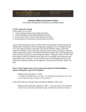 Mandan/ Hidatsa Encounter Packet Unit: Politics & Diplomacy (Elementary and Middle School)