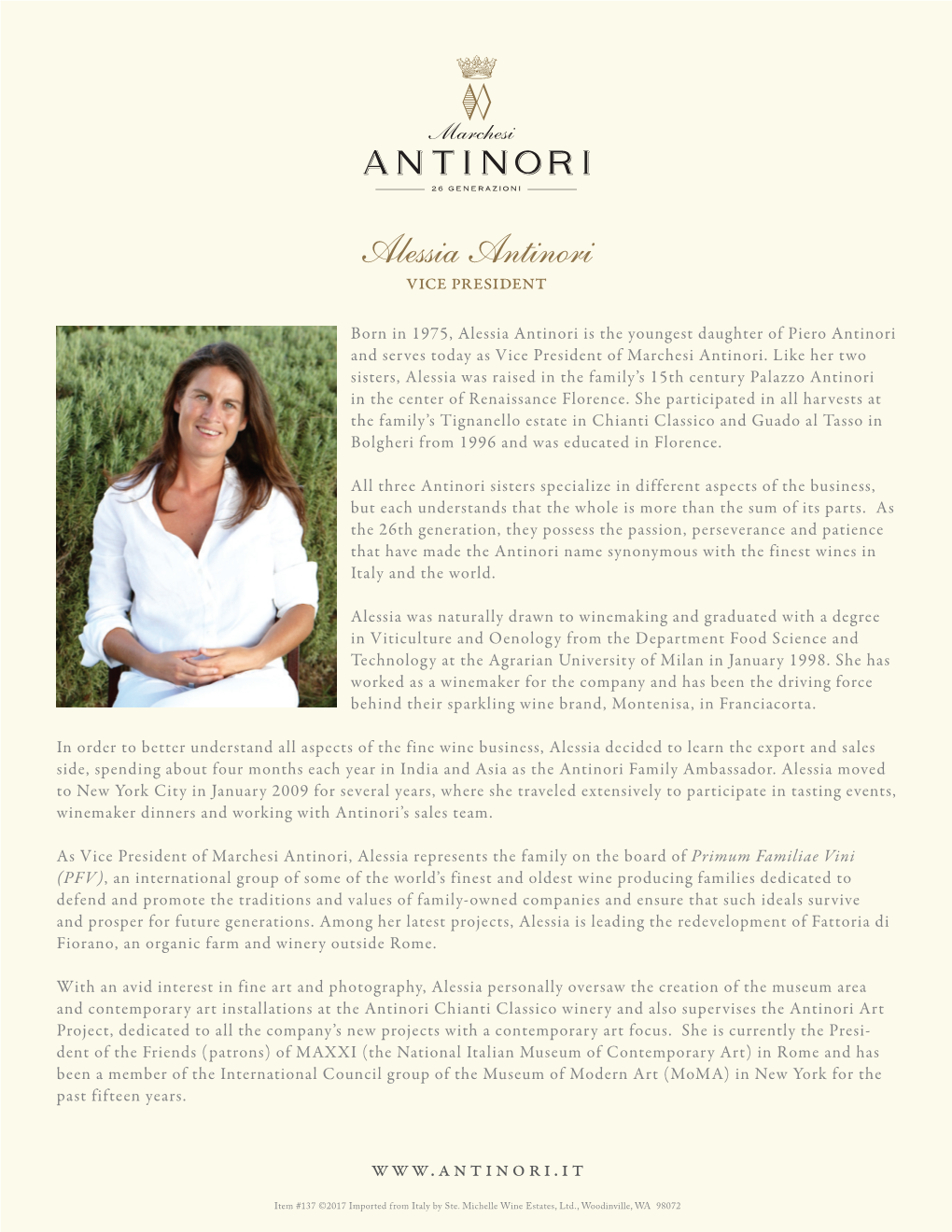 ANI 137.17 Alessia Antinori Bio.Indd