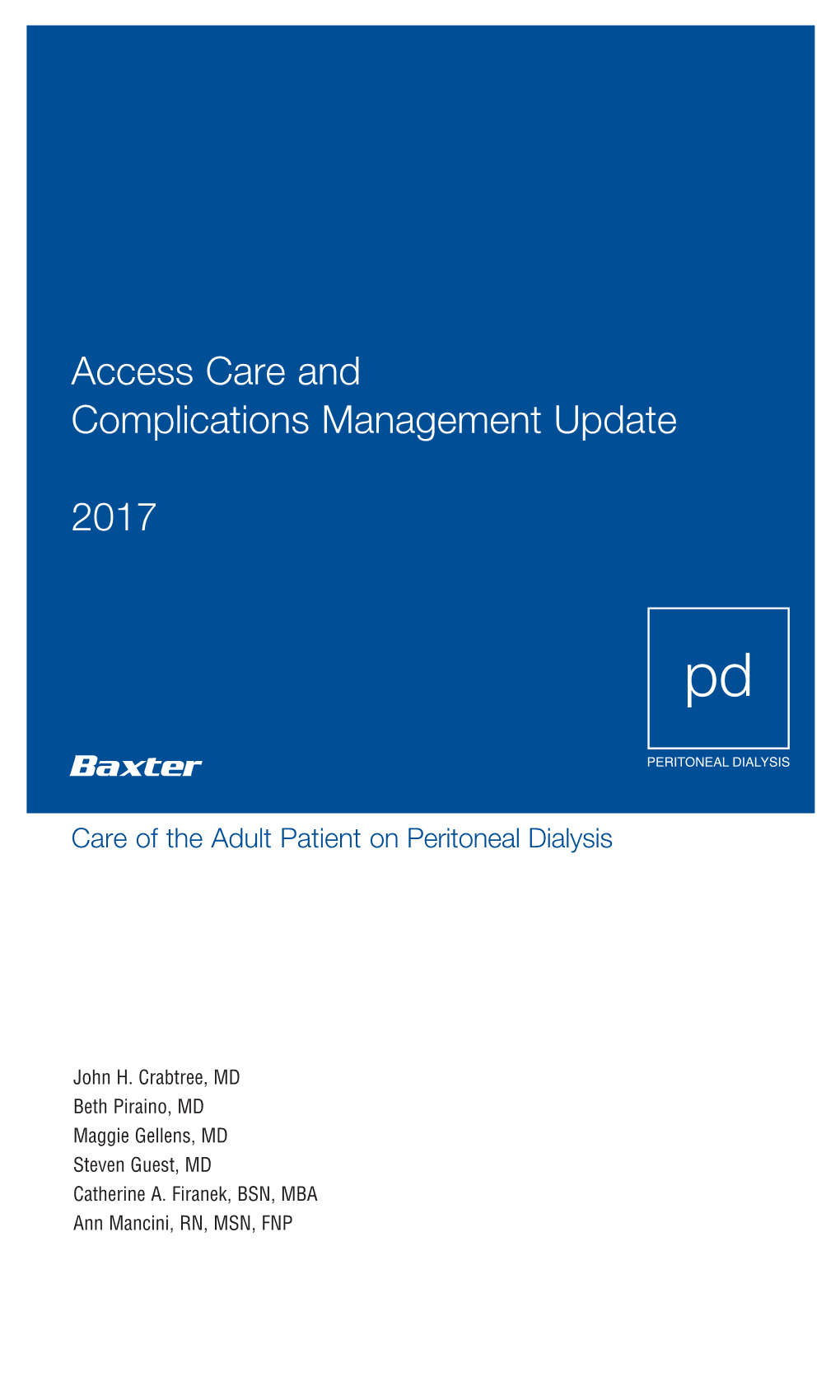 Access Care and Complications Management Update 2017