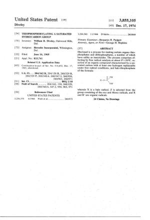 United States Patent (19) (11) 3,855,105 Diveley (45) Dec