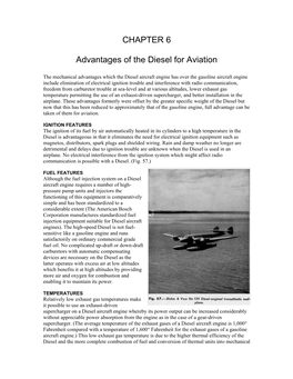 CHAPTER 6 Advantages of the Diesel for Aviation