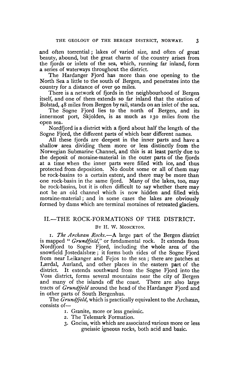 The Rock-Formations of the District