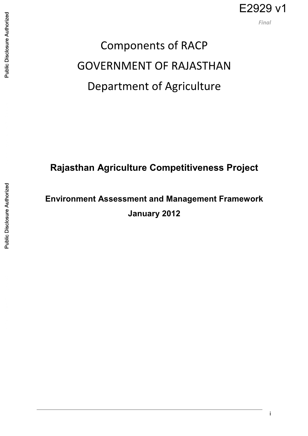 Agro-Climatic Zones of Rajasthan