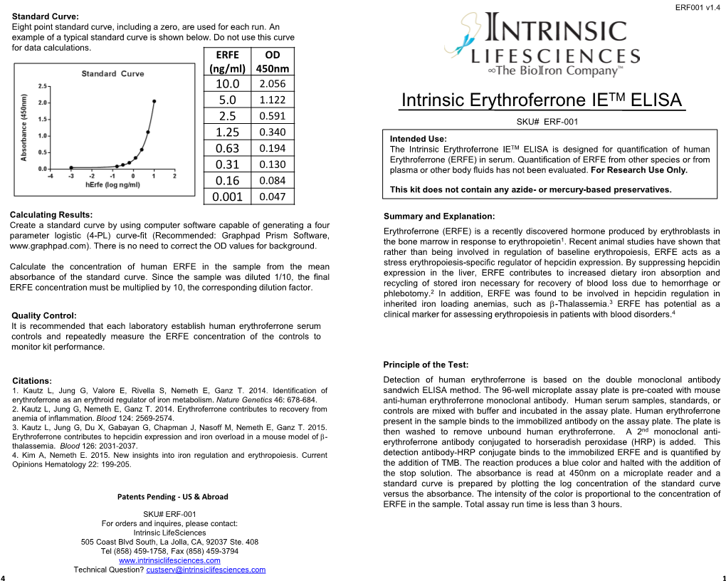 Intrinsic Erythroferrone IETM ELISA