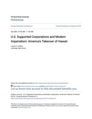 America's Takeover of Hawaii