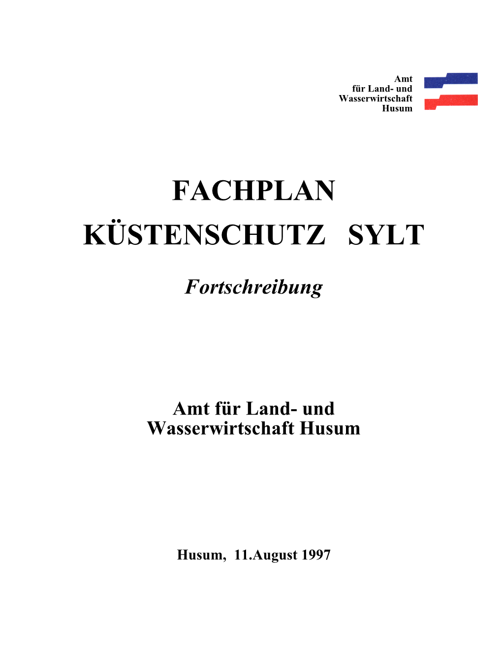 Fachplan Küstenschutz Sylt