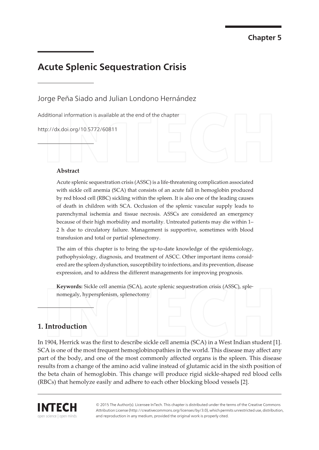 Acute Splenic Sequestration Crisis