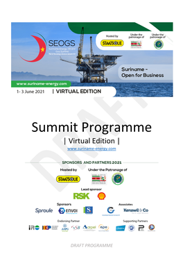 Summit Programme | Virtual Edition |