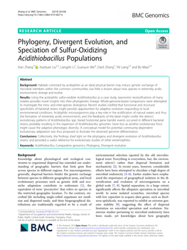 Phylogeny, Divergent Evolution, and Speciation of Sulfur-Oxidizing