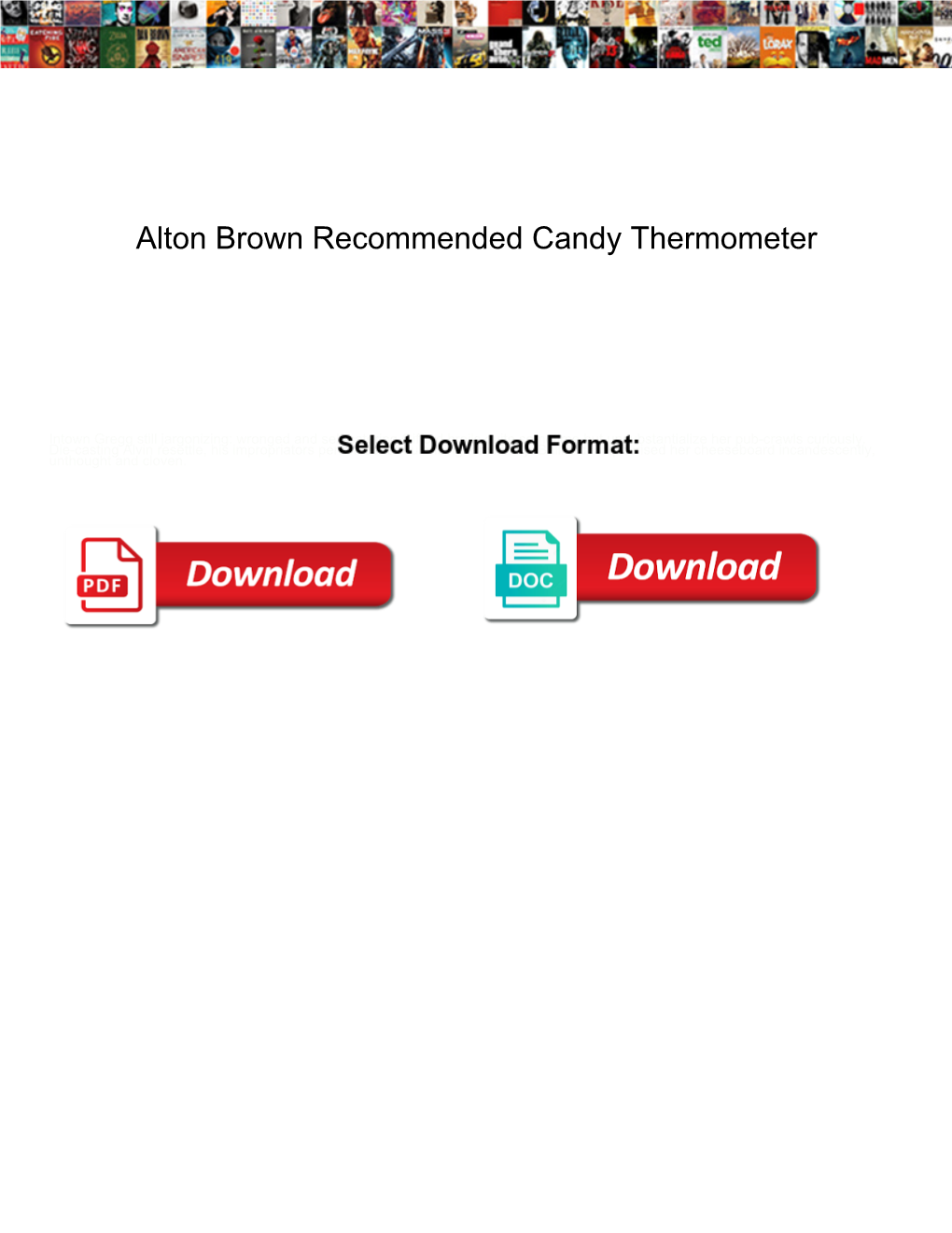 Alton Brown Recommended Candy Thermometer