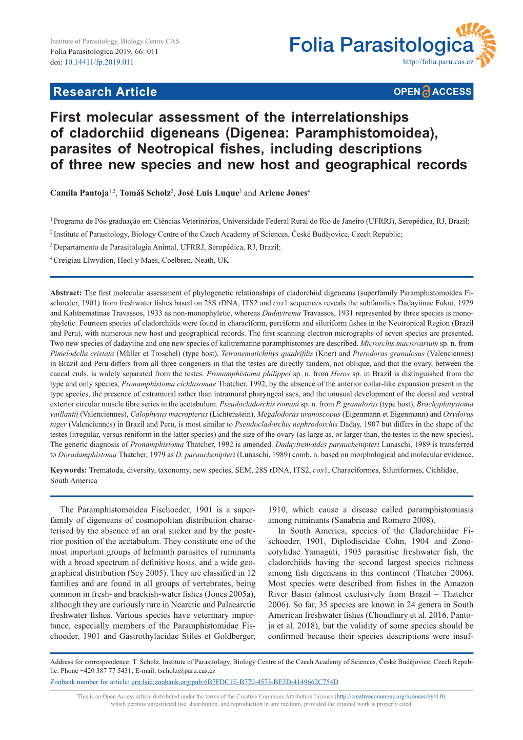 First Molecular Assessment of The