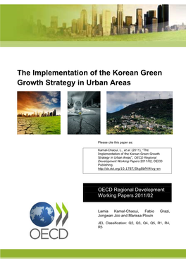 The Implementation of the Korean Green Growth Strategy in Urban Areas