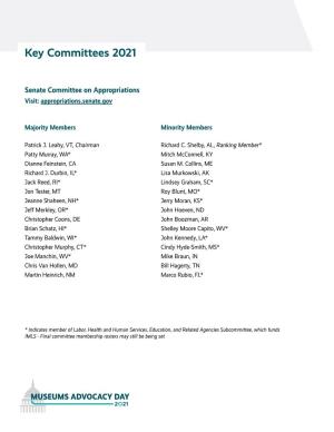 Key Committees 2021