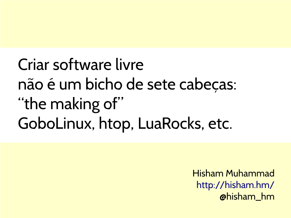 Gobolinux, Htop, Luarocks, Etc
