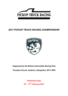 2017 Pickup Truck Racing Championship