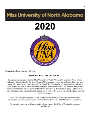 To Download the 2020 Miss UNA Registration Packet